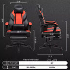 Sillas de juego Celebalcony para adultos con reposapiés, respaldo alto, con soporte lumbar de masaje, sillas de computadora giratorias de 360° y ajustables en altura.