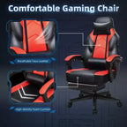 Sillas de juego Celebalcony para adultos con reposapiés, respaldo alto, con soporte lumbar de masaje, sillas de computadora giratorias de 360° y ajustables en altura.
