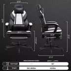 Sillas de juego Celebalcony para adultos con reposapiés, respaldo alto, con soporte lumbar de masaje, sillas de computadora giratorias de 360° y ajustables en altura.