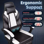 Sillas de juego Celebalcony para adultos con reposapiés, respaldo alto, con soporte lumbar de masaje, sillas de computadora giratorias de 360° y ajustables en altura.