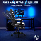 Sillas de juego Celebalcony para adultos con reposapiés, respaldo alto, con soporte lumbar de masaje, sillas de computadora giratorias de 360° y ajustables en altura.