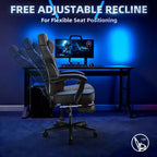Sillas de juego Celebalcony para adultos con reposapiés, respaldo alto, con soporte lumbar de masaje, sillas de computadora giratorias de 360° y ajustables en altura.