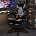 Sillas de juego Celebalcony para adultos con reposapiés, respaldo alto, con soporte lumbar de masaje, sillas de computadora giratorias de 360° y ajustables en altura.