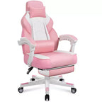 Sillas de juego Celebalcony para adultos con reposapiés, respaldo alto, con soporte lumbar de masaje, sillas de computadora giratorias de 360° y ajustables en altura.