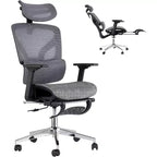 Silla de oficina ergonómica de malla Acekool con reposapiés, reposabrazos 4D y soporte lumbar ajustable para el hogar o sala de juegos
