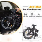Bicicleta urbana plegable de 24 pulgadas con cuadro de acero, 7 velocidades, frenos en V, cuadro de acero de alta resistencia