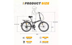 Bicicleta urbana plegable de 24 pulgadas con cuadro de acero, 7 velocidades, frenos en V, cuadro de acero de alta resistencia