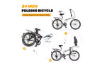 Bicicleta urbana plegable de 24 pulgadas con cuadro de acero, 7 velocidades, frenos en V, cuadro de acero de alta resistencia