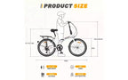 Bicicleta urbana plegable de 24 pulgadas con cuadro de acero, 7 velocidades, frenos en V, cuadro de acero de alta resistencia