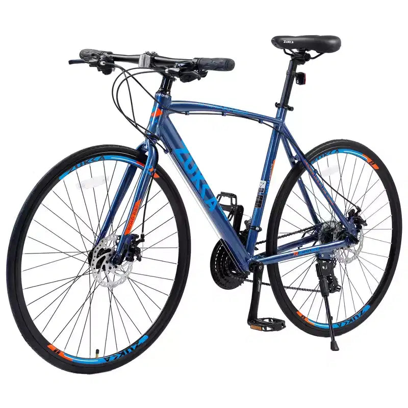 Bicicleta de carretera con transmisión de 24 velocidades, bicicleta de 700C con frenos de disco, bicicleta urbana ligera con cuadro de aleación de aluminio, bicicleta de carretera híbrida para hombres y mujeres