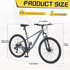 Bicicleta de montaña de 29 pulgadas, una velocidad/8 velocidades, cuadro de acero, horquilla de suspensión delantera, freno de disco para mujeres y hombres adultos, varios colores