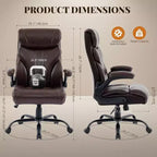 Silla de oficina con respaldo alto, silla de escritorio para ordenador con altura ajustable, ángulo de inclinación del respaldo, soporte lumbar, ruedas giratorias, cómoda para oficina o juegos.