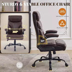 Silla de oficina con respaldo alto, silla de escritorio para ordenador con altura ajustable, ángulo de inclinación del respaldo, soporte lumbar, ruedas giratorias, cómoda para oficina o juegos.