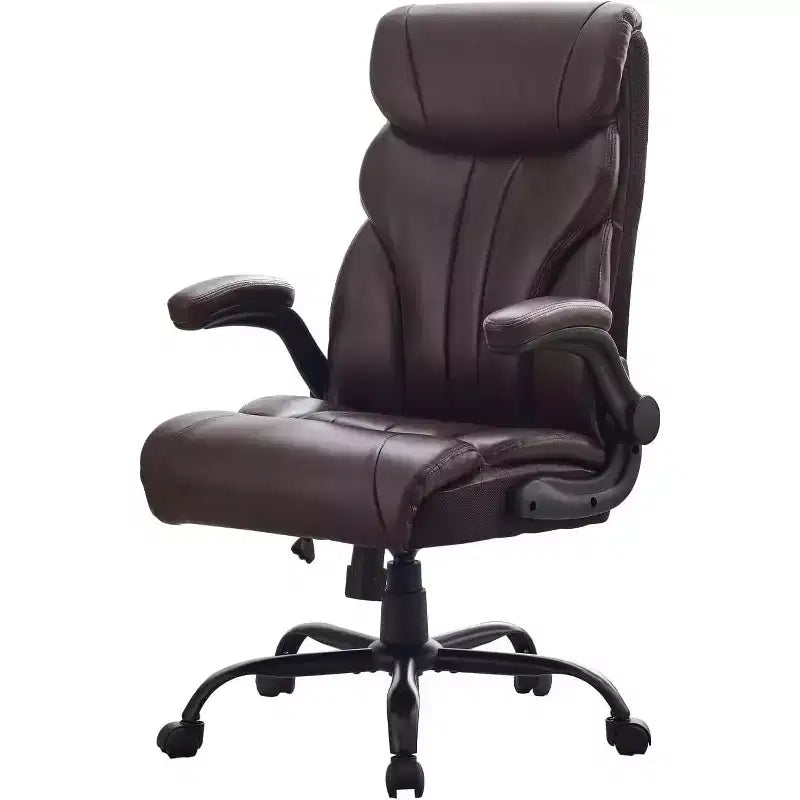 Silla de oficina con respaldo alto, silla de escritorio para ordenador con altura ajustable, ángulo de inclinación del respaldo, soporte lumbar, ruedas giratorias, cómoda para oficina o juegos.