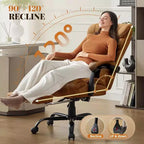 Silla de oficina ergonómica, silla de juego de PU, altura ajustable reclinable de 90 a 135 grados, respaldo con ruedas giratorias de 360 grados, capacidad de 350 libras para oficina