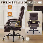 Silla de oficina ergonómica, silla de juego de PU, altura ajustable reclinable de 90 a 135 grados, respaldo con ruedas giratorias de 360 grados, capacidad de 350 libras para oficina