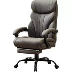 Silla de oficina ergonómica, silla de juego de PU, altura ajustable reclinable de 90 a 135 grados, respaldo con ruedas giratorias de 360 grados, capacidad de 350 libras para oficina