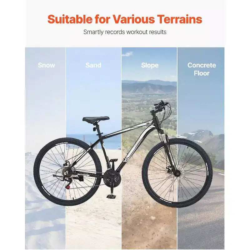 Bicicleta de montaña de 29 pulgadas con suspensión delantera, cuadro de aluminio de 21 velocidades con frenos de disco dobles