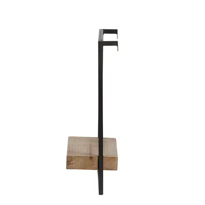 Estantería de pared de hierro y madera para decoración de 40x15x45 cm
