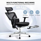 Silla de oficina ergonómica de respaldo alto Silla gamer de malla transpirable con soporte lumbar ajustable y reposabrazos 3D