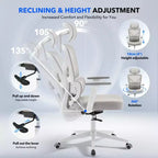Silla de oficina ergonómica de respaldo alto Silla gamer de malla transpirable con soporte lumbar ajustable y reposabrazos 3D