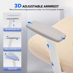 Silla de oficina ergonómica de respaldo alto Silla gamer de malla transpirable con soporte lumbar ajustable y reposabrazos 3D