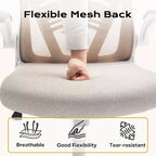 Silla de oficina ergonómica, silla de escritorio para ordenador cómoda con reposabrazos abatibles, sillas de juego cómodas con soporte lumbar para dormitorio, estudio, estudiantes, asiento ancho