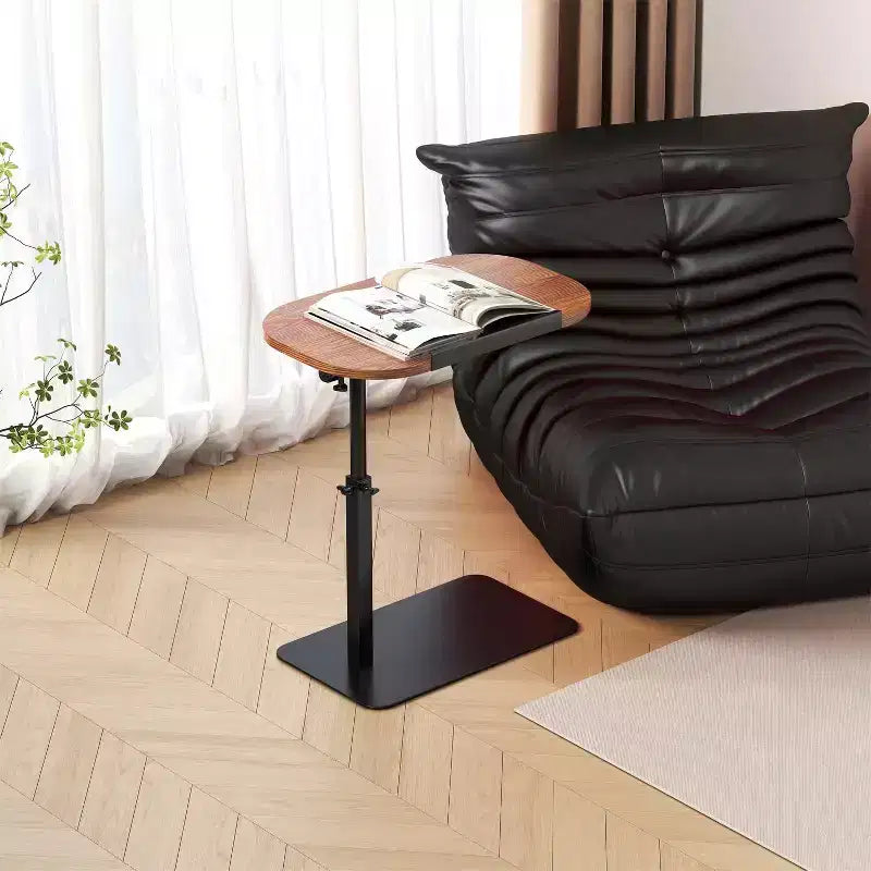 Mesa Auxiliar Bandeja para Sofá, Mesa Auxiliar de Altura Ajustable Minimalista para Espacios Pequeños, Mesa Auxiliar para Cama o Sofá con Ranura para Teléfono y Tablet
