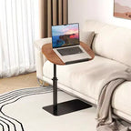 Mesa Auxiliar Bandeja para Sofá, Mesa Auxiliar de Altura Ajustable Minimalista para Espacios Pequeños, Mesa Auxiliar para Cama o Sofá con Ranura para Teléfono y Tablet