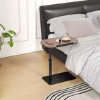 Mesa Auxiliar Bandeja para Sofá, Mesa Auxiliar de Altura Ajustable Minimalista para Espacios Pequeños, Mesa Auxiliar para Cama o Sofá con Ranura para Teléfono y Tablet