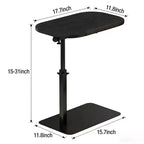 Mesa Auxiliar Bandeja para Sofá, Mesa Auxiliar de Altura Ajustable Minimalista para Espacios Pequeños, Mesa Auxiliar para Cama o Sofá con Ranura para Teléfono y Tablet