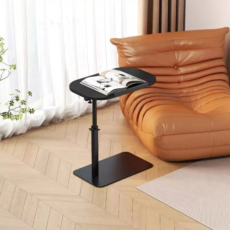 Mesa Auxiliar Bandeja para Sofá, Mesa Auxiliar de Altura Ajustable Minimalista para Espacios Pequeños, Mesa Auxiliar para Cama o Sofá con Ranura para Teléfono y Tablet