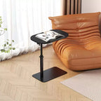 Mesa Auxiliar Bandeja para Sofá, Mesa Auxiliar de Altura Ajustable Minimalista para Espacios Pequeños, Mesa Auxiliar para Cama o Sofá con Ranura para Teléfono y Tablet