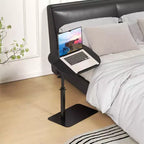 Mesa Auxiliar Bandeja para Sofá, Mesa Auxiliar de Altura Ajustable Minimalista para Espacios Pequeños, Mesa Auxiliar para Cama o Sofá con Ranura para Teléfono y Tablet