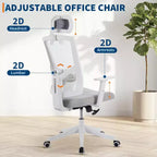 Silla de oficina ergonómica, silla de escritorio para computadora cómoda con reposacabezas acolchado ajustable, sillas de juego cómodas con soporte lumbar para dormitorio, estudio, estudiante