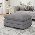 MAYEERTY 35.4 Ottoman Dual-layer Ottoman for Living Room Bedroom Dark Gray