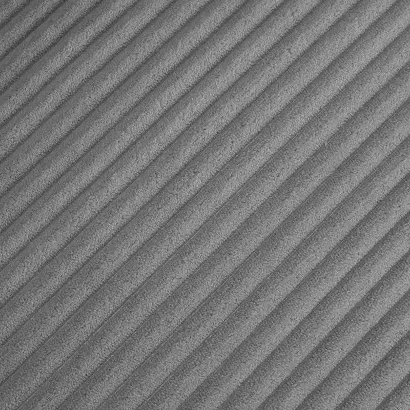 Puf de doble capa de 35.4" – Terciopelo gris oscuro, capacidad de 250 lb, reposapiés y asiento adicional