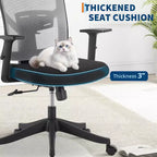 Silla de oficina ergonómica, silla de escritorio de malla ajustable con soporte lumbar, silla ejecutiva giratoria con ruedas para el hogar, la oficina y los videojuegos