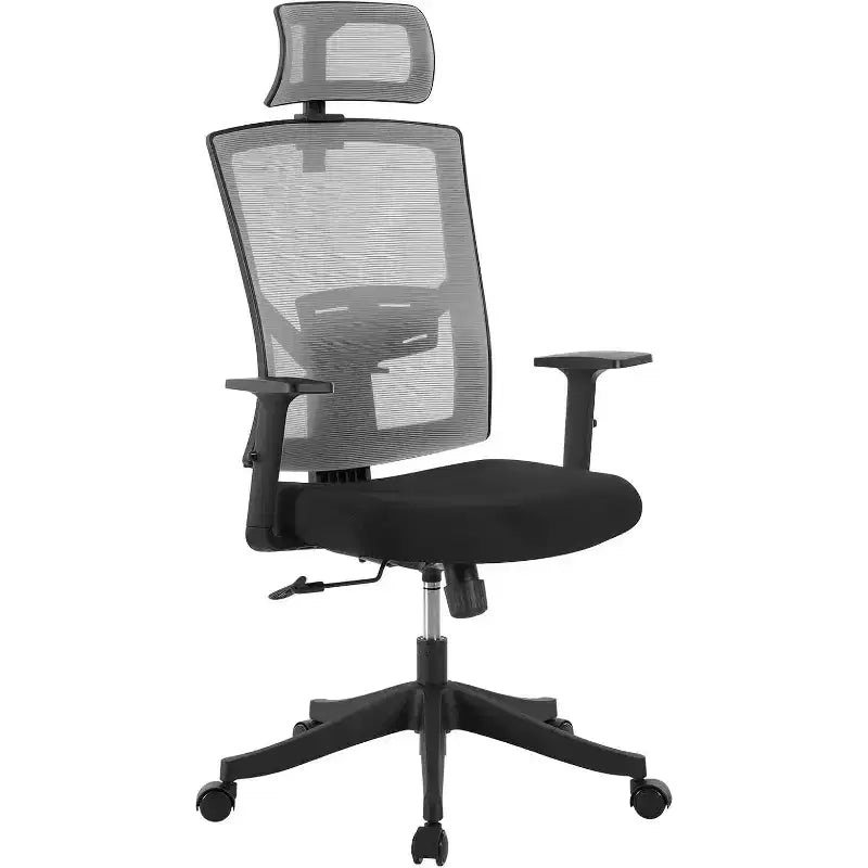 Silla de oficina ergonómica, silla de escritorio de malla ajustable con soporte lumbar, silla ejecutiva giratoria con ruedas para el hogar, la oficina y los videojuegos