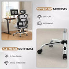 Silla de oficina ergonómica, silla de escritorio de malla de respaldo alto con reposacabezas ajustable y ruedas, silla giratoria para el hogar/oficina/sala de juegos