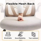 Silla de oficina ergonómica con reposabrazos abatibles y soporte lumbar, silla de juegos de asiento ancho para estudio/dormitorio/oficina en casa
