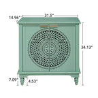 Armario de Almacenamiento con Tallado Hueco – 2 Puertas, Estante Ajustable, MDF, 86x79x36 cm