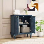 Armario de Almacenamiento con Tallado Hueco – 2 Puertas, Estante Ajustable, MDF, 86x79x36 cm