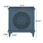 Armario de Almacenamiento con Tallado Hueco – 2 Puertas, Estante Ajustable, MDF, 86x79x36 cm