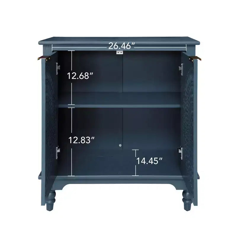 Armario de Almacenamiento con Tallado Hueco – 2 Puertas, Estante Ajustable, MDF, 86x79x36 cm