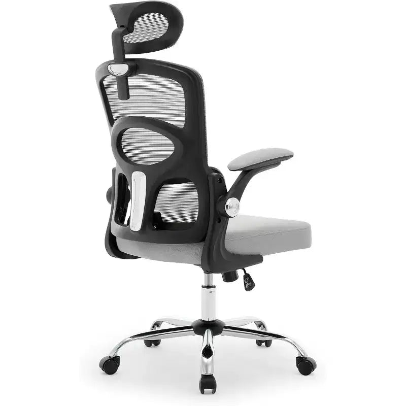 Silla de oficina ergonómica Silla de ordenador de malla de respaldo alto con reposacabezas ajustable, silla de escritorio giratoria con ruedas para oficina en casa y sala de juegos