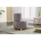 Sofá giratorio de terciopelo 360, sillón redondo moderno, sofá individual tapizado amplio con estructura de madera maciza para sala de estar, dormitorio, sala de juegos