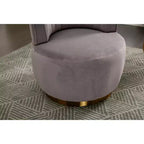 Sofá giratorio de terciopelo 360, sillón redondo moderno, sofá individual tapizado amplio con estructura de madera maciza para sala de estar, dormitorio, sala de juegos