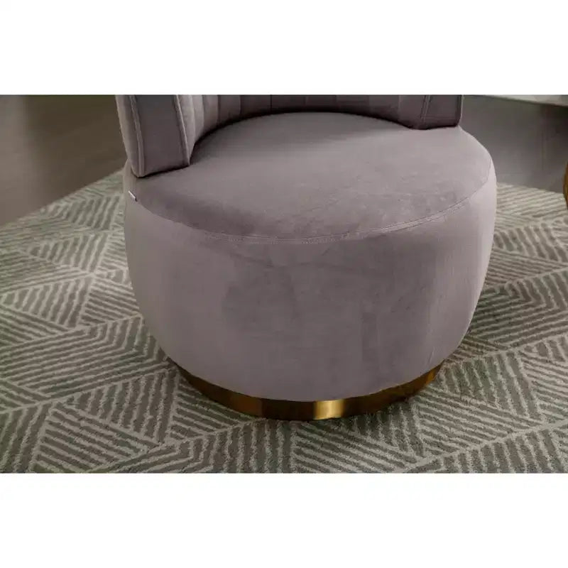 Sofá giratorio de terciopelo 360, sillón redondo moderno, sofá individual tapizado amplio con estructura de madera maciza para sala de estar, dormitorio, sala de juegos