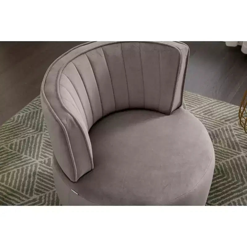 Sofá giratorio de terciopelo 360, sillón redondo moderno, sofá individual tapizado amplio con estructura de madera maciza para sala de estar, dormitorio, sala de juegos